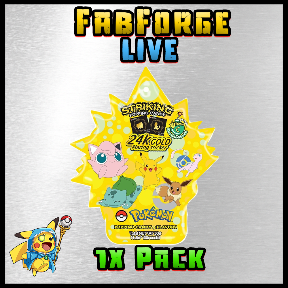 Pokemon Striking Popping Candy [24k Gold Sticker + 30g]